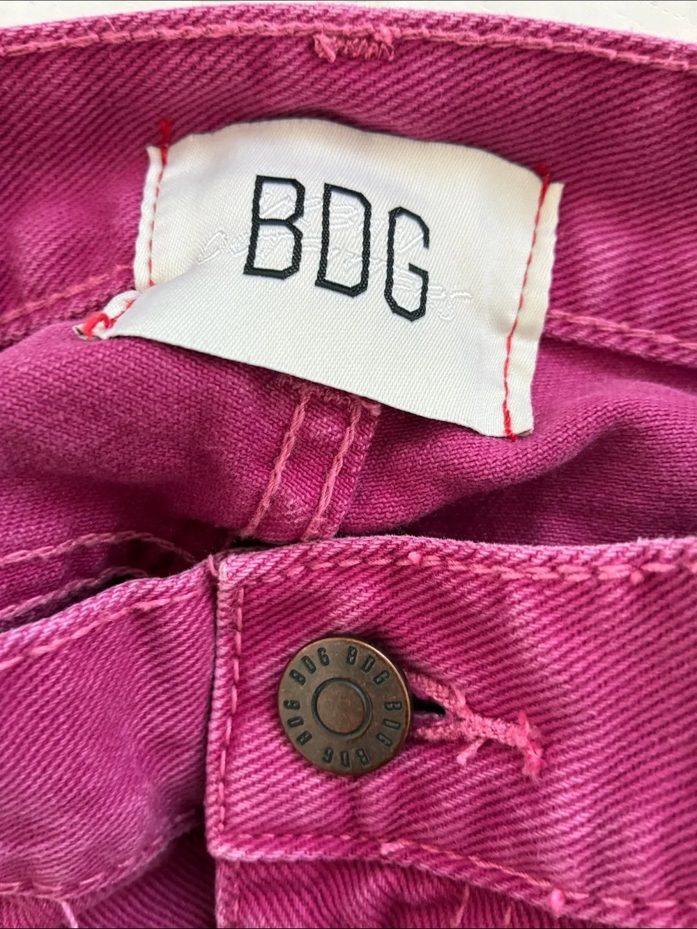 BDG Wide Leg Jeans in Vibrant Magenta